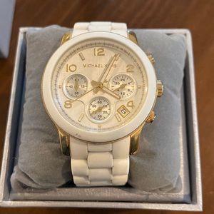 Michael Kors MK5145 Women’s White Chronograph Watch